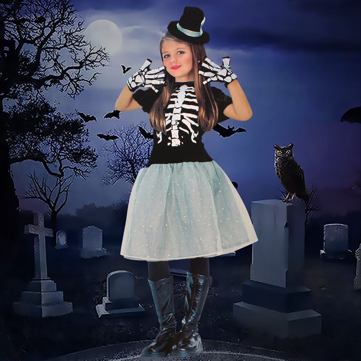 Halloween Scary Skeleton Zombie Costume