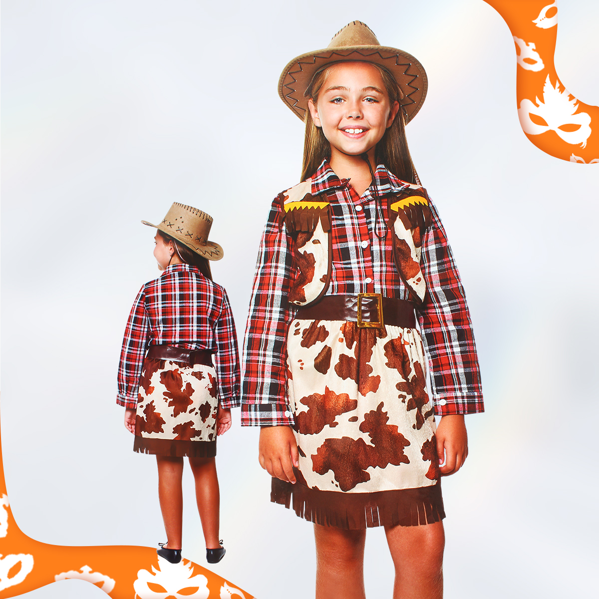 Custom Carnival TV&Movies Girls Dress Suits Cosplay Western Cowboy Costume