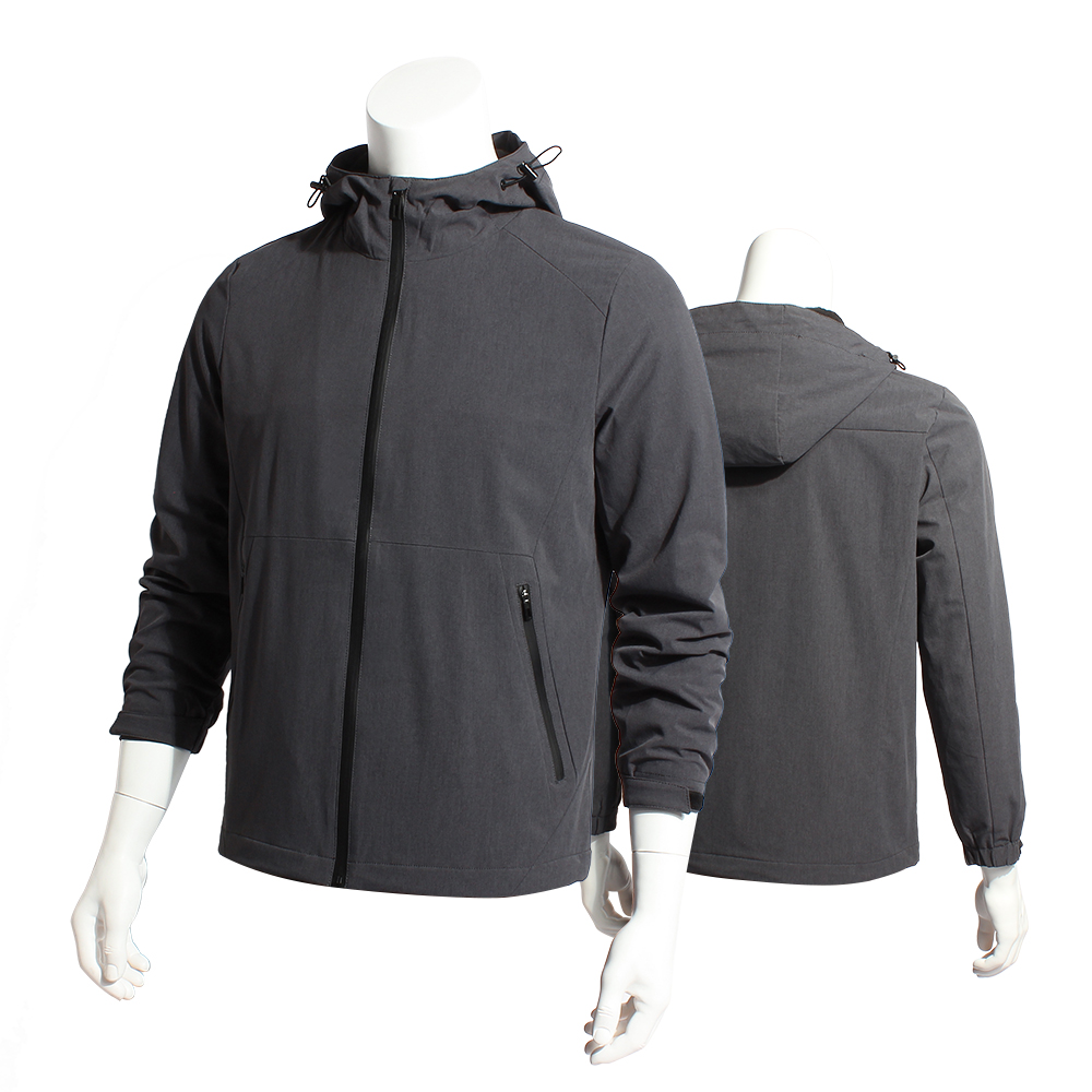 Factory OEM Hooded Casual Zip Up Team Work Outwear Custom Men's Jacket