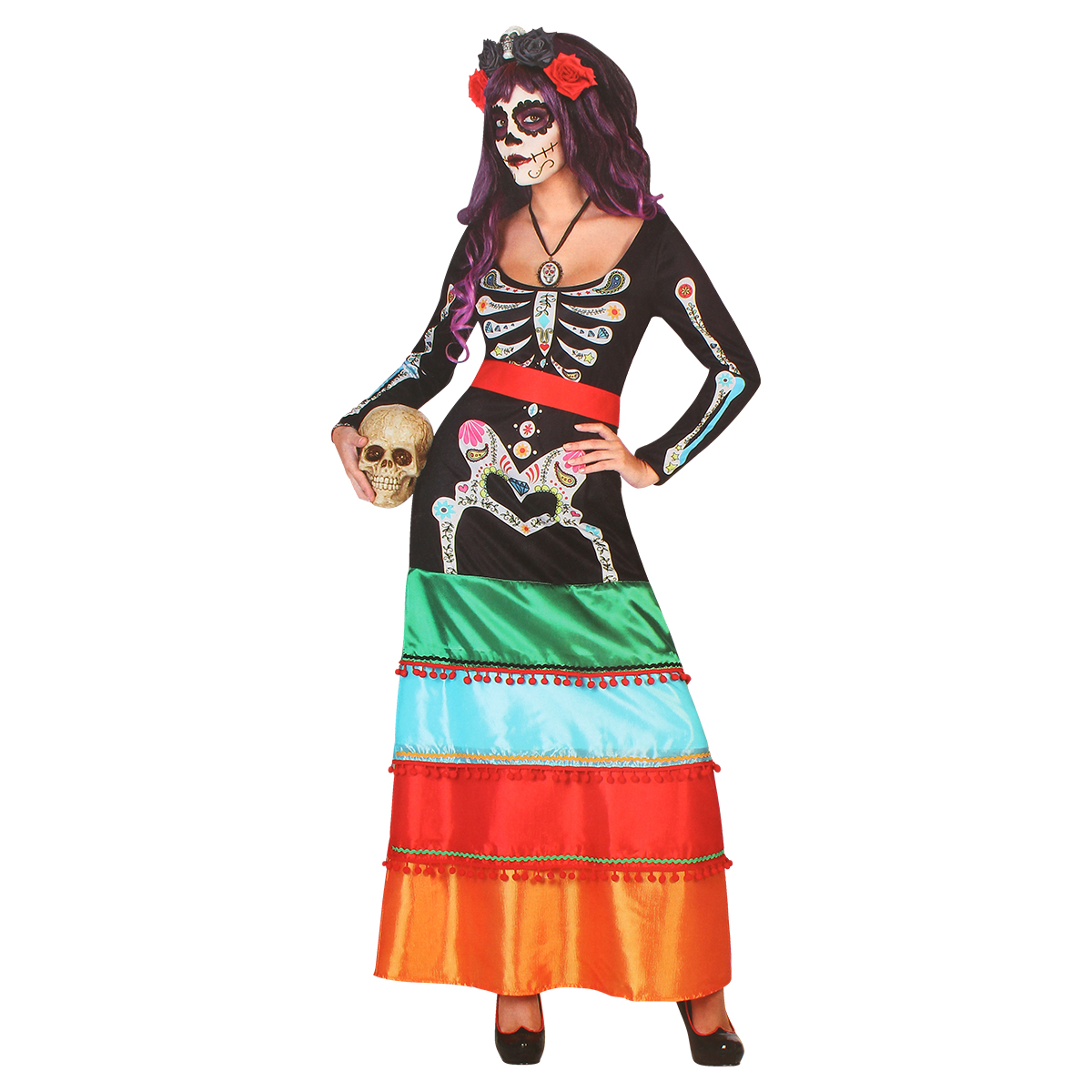 Custom Halloween Zombie Skeleton Dress Costume