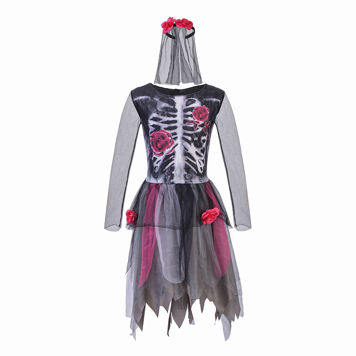 Skeleton Dress Halloween Skull Vampire Costume
