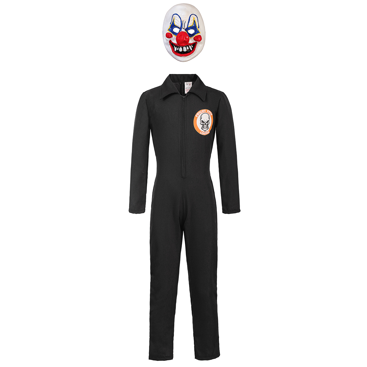 Men Cos Ugly Clowns Jumpsuit Halloween Scary Clown Costume