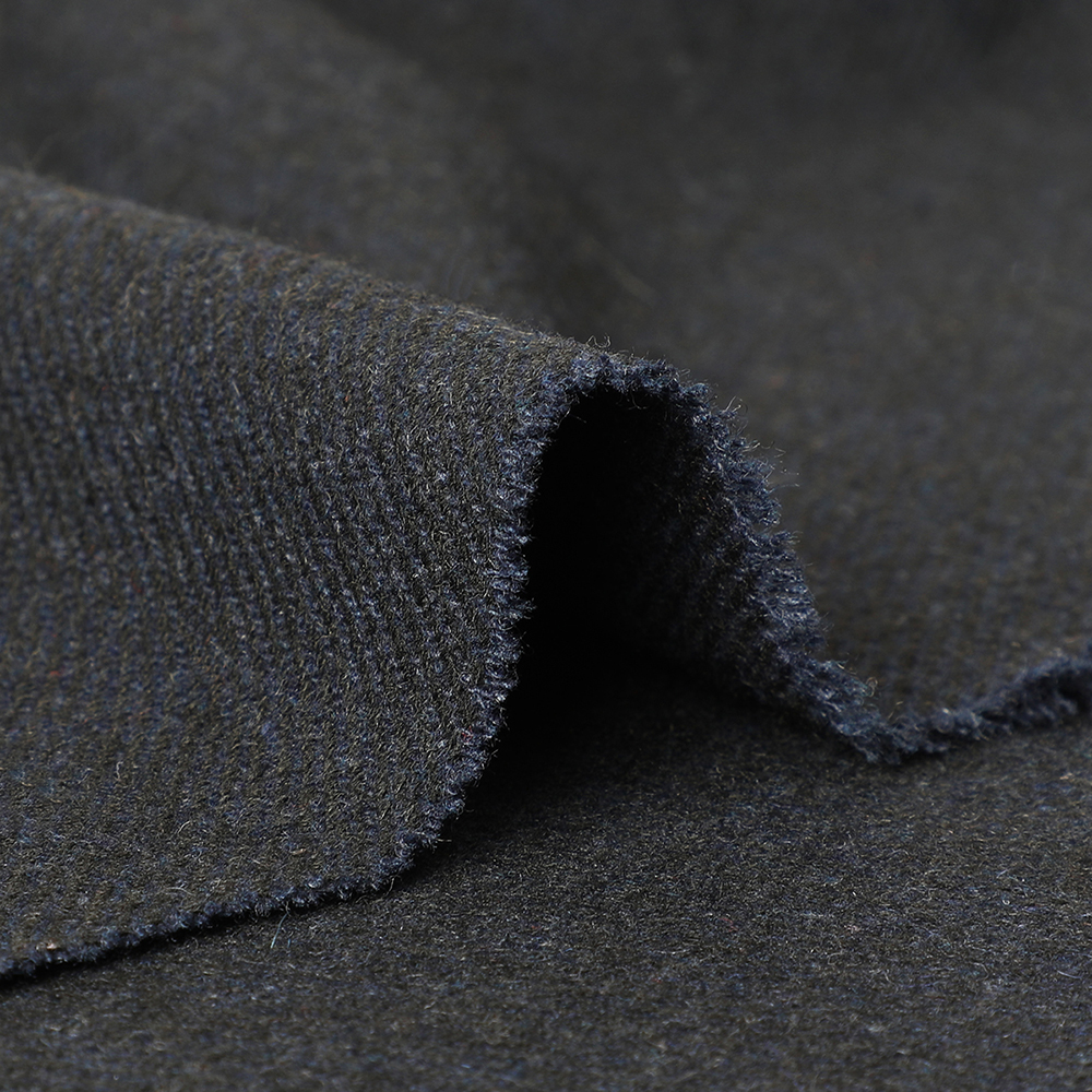 Wholesale Wool Mix Navy Twill Fabric