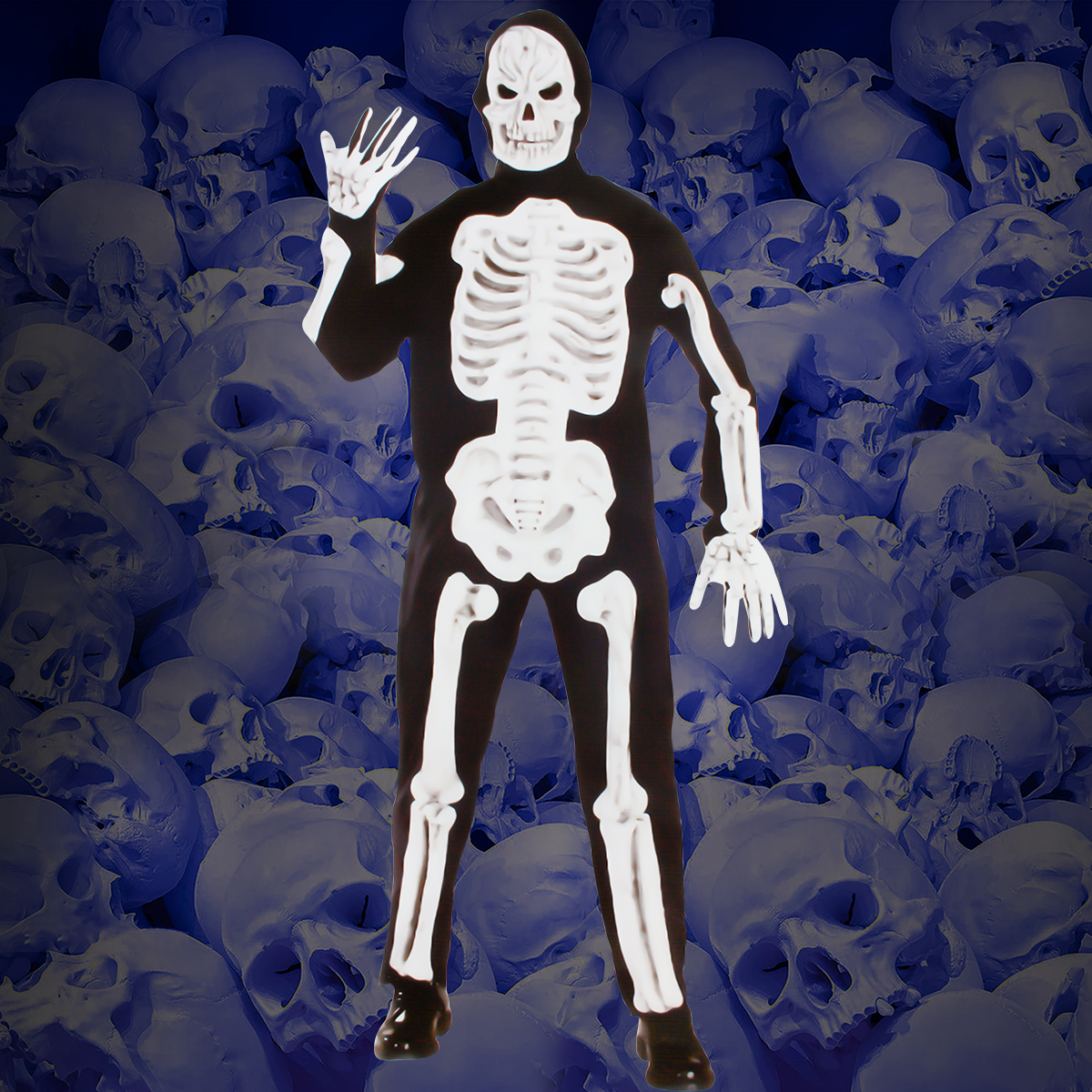 Cosplay Scary Skeleton Jumpsuit Halloween Zombie Costume