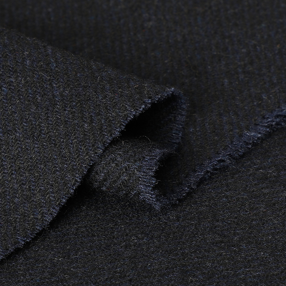 Wholesale Wool Mix Navy Twill Fabric