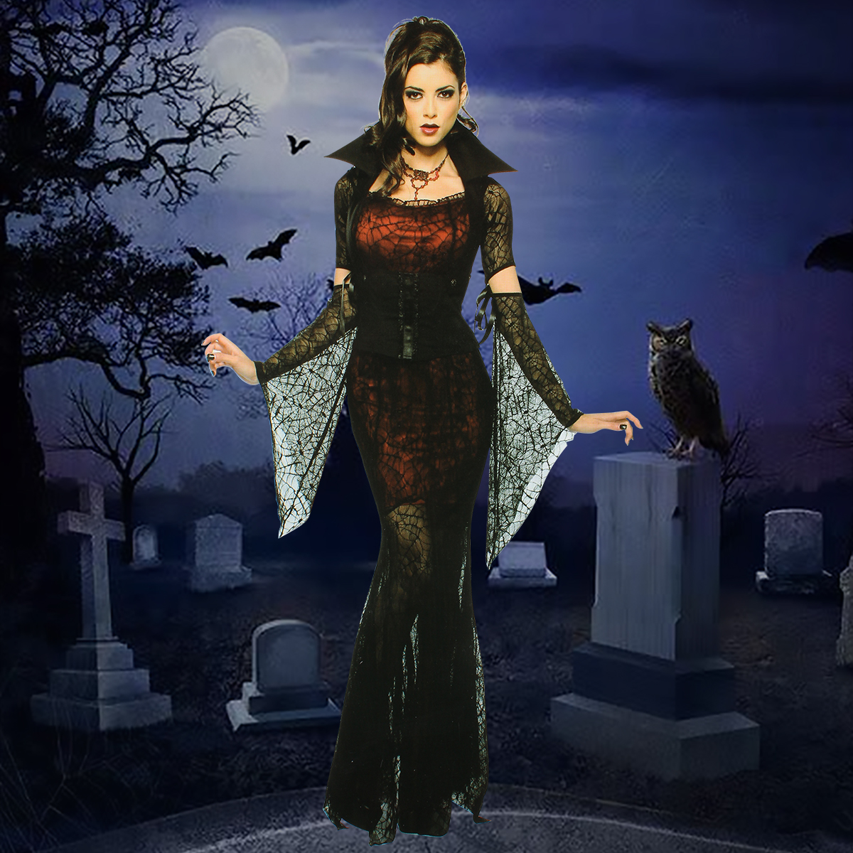 Halloween Anime Queen Vampire Costume