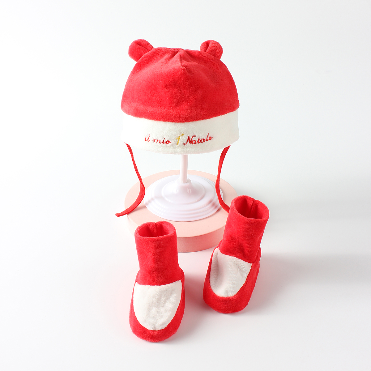 BH7577 Wholesale Custom Christmas Baby Cap Shoes Suits