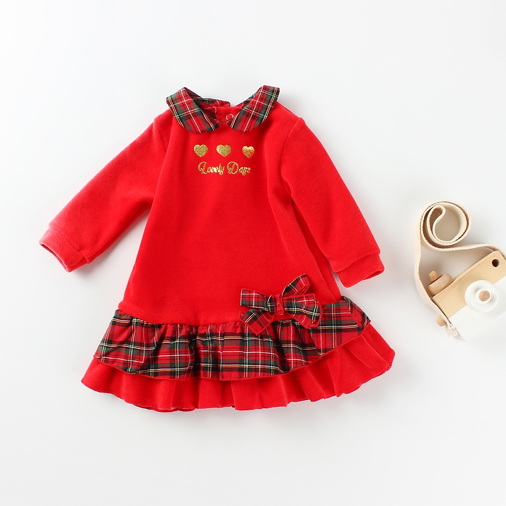 AA1708 Wholesale Custom Christmas Baby Dress