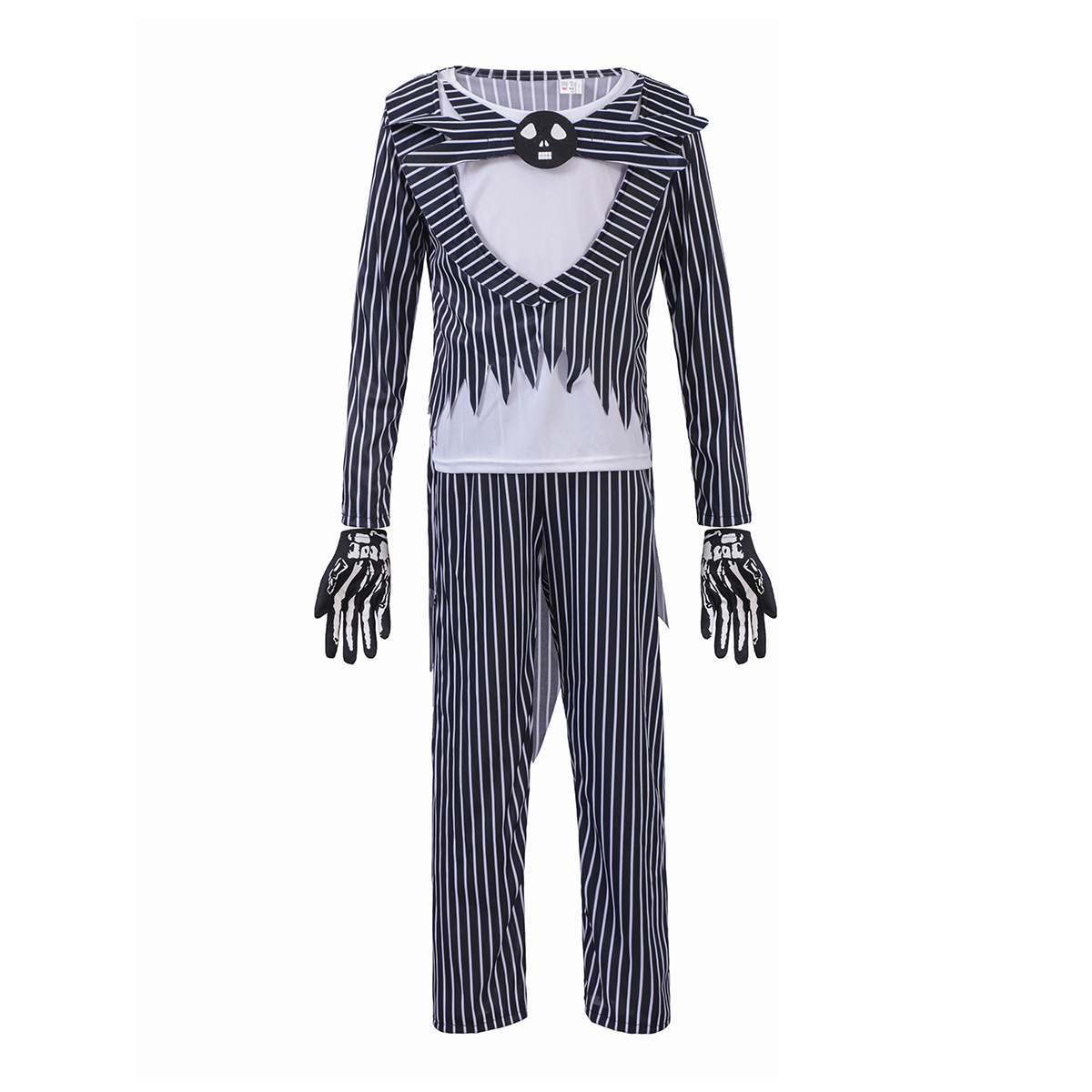 Boys Cosplay TV & Movie Suits Halloween Fright Night Skeleton Jack Costume
