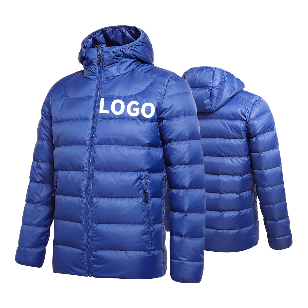Factory OEM Winter Zip Up Team Work Puffer Coat Custom Winter Down Jacket